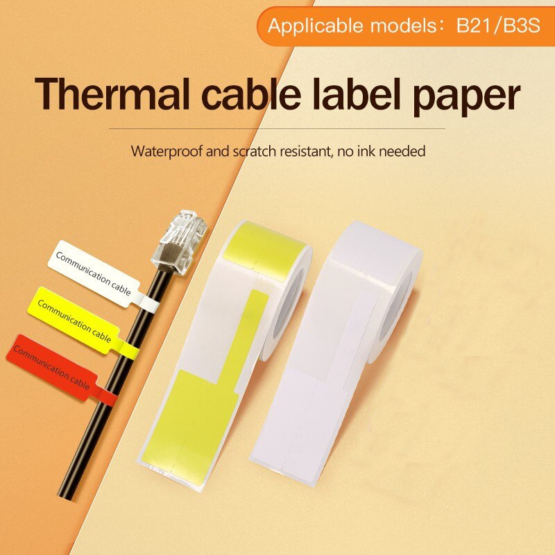 

BH01 Thermal Cable Label Sticker 100PCS Thermal Stiker Kabel Stiker Label Kabel