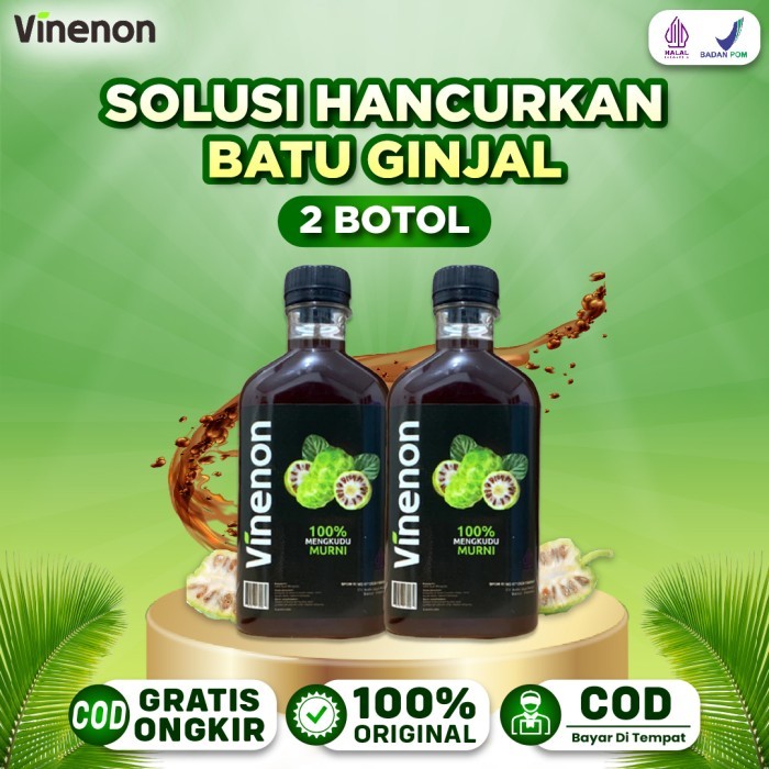 

SH PAKET 2 BOTOL Vinenon Cuka Mengkudu Asli | Meluruhkan Batu Ginjal Tanpa Operasi | Melancarkan Purin Dalam Tubuh