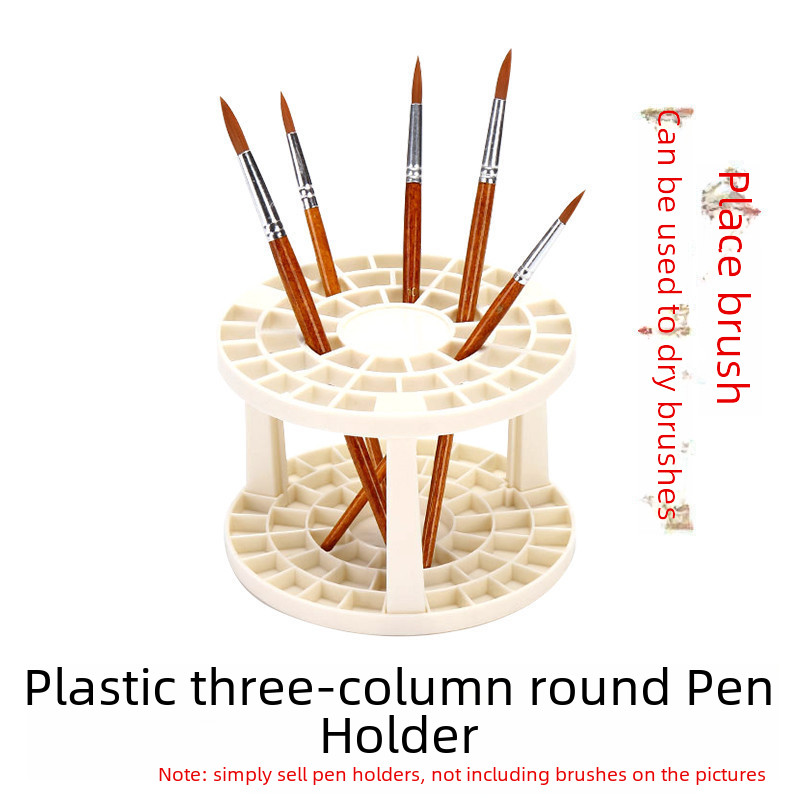 

Round Brush Pen Holder Suitable For Various Brush Types Cartoon Long Handle Oil Painting Watercolor Powder Stand