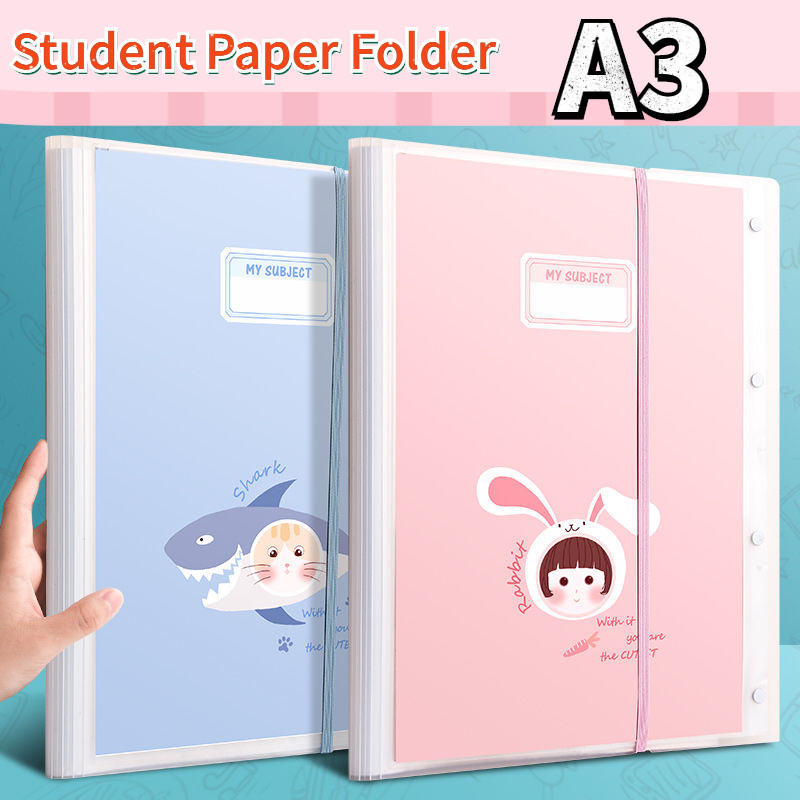 

A3 Paper Storage Folder Booklet File Folders binders for school paper organizer file presentation folder stationary