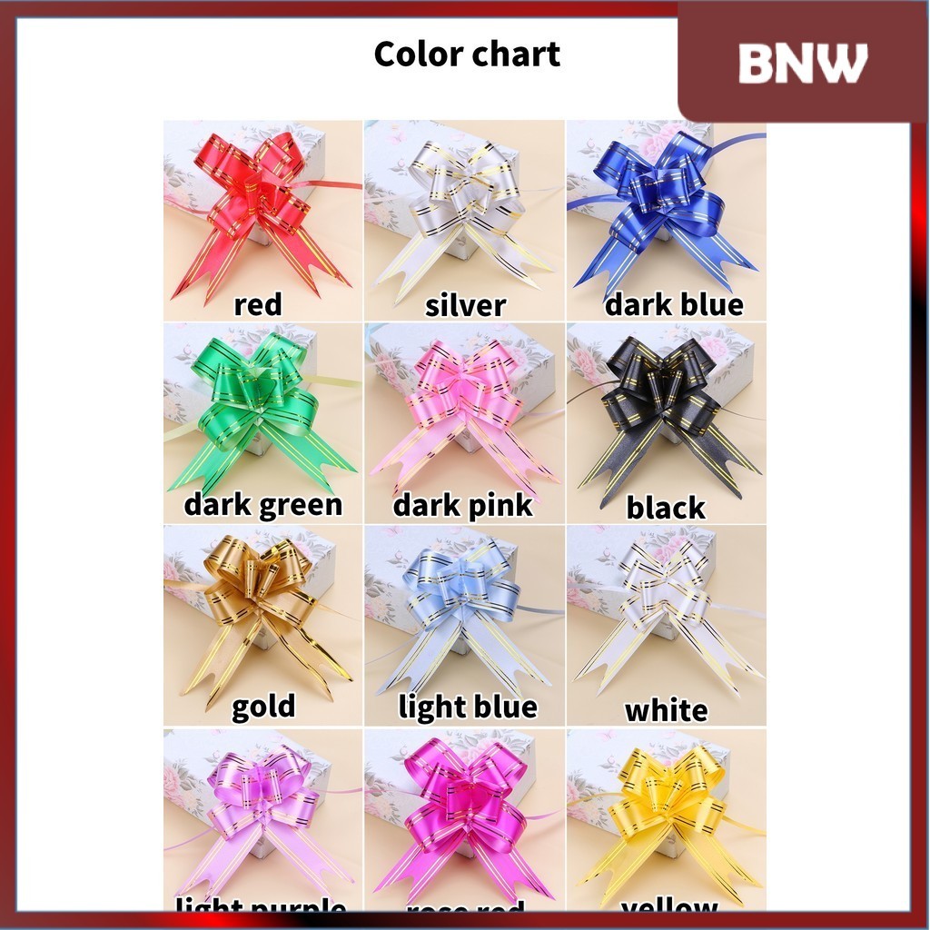 

BNW - (1pack) Pita Tarik Motif / Pita Serut Motif Garis Lis Emas isi 10pcs Dekorasi