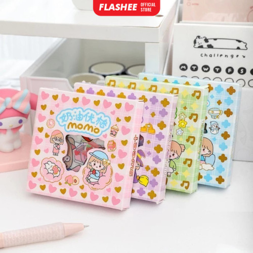 

100pcs Sticker Momo Mini Box Tempel Kartun Korea Lucu Anti Air Sticker Dekorasi Scrapbook Stiker Momo Mini