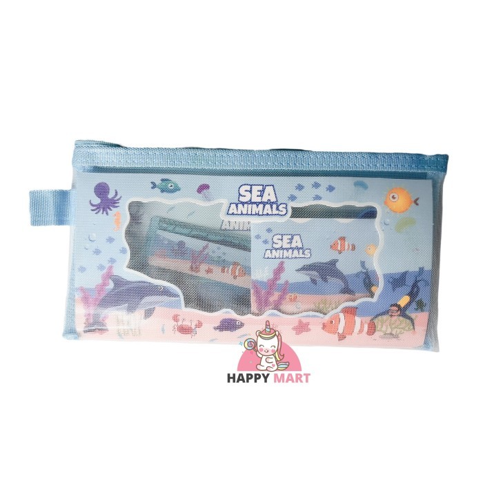 

kotak pensil jaring unicorn / frozen / sea - Sea