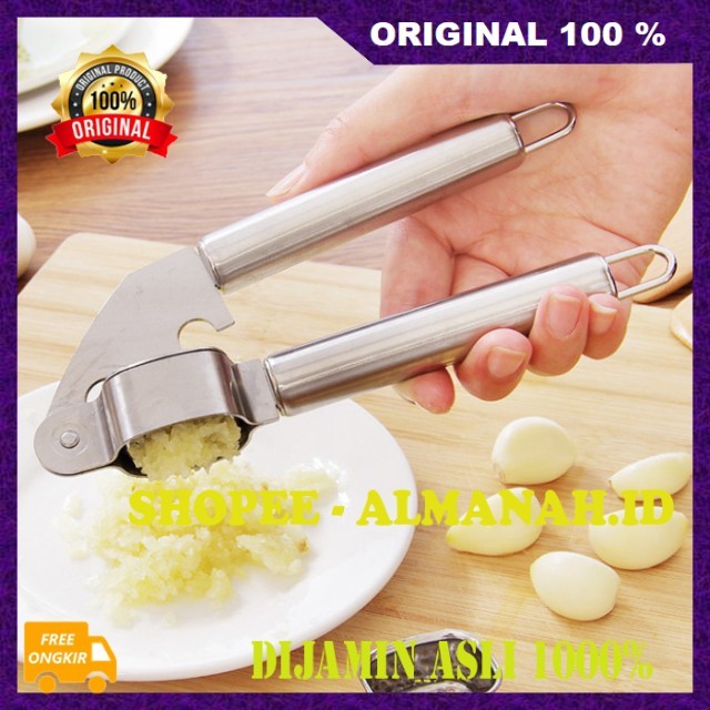 [BISA COD] Penghancur Bawang Press Alat Penghancur Bawang Putih Stainless Pencacah Bawang Putih Pres