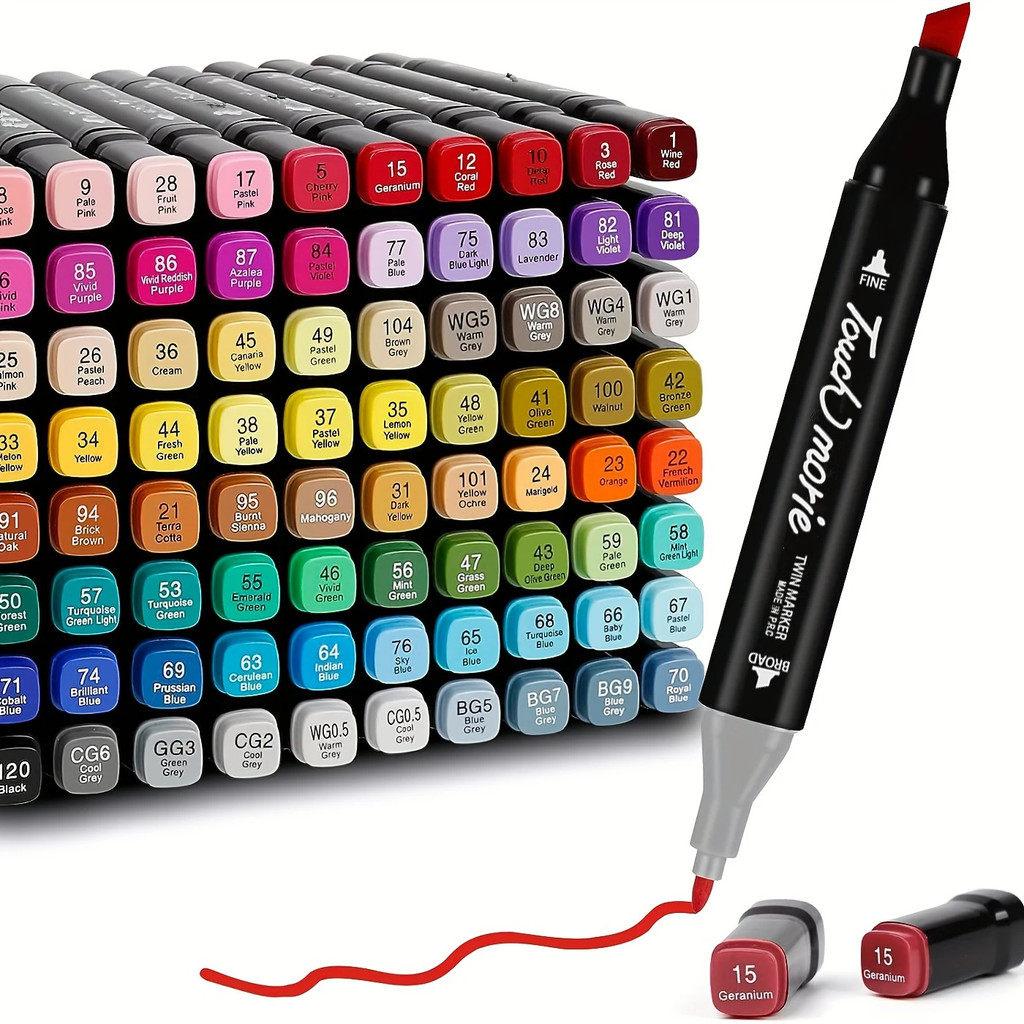 

24-120 Colors Oily Art Marker Pen Set for Draw Double Headed Sketching Oily Tip Based Markers Graffiti Manga School Art Supplies