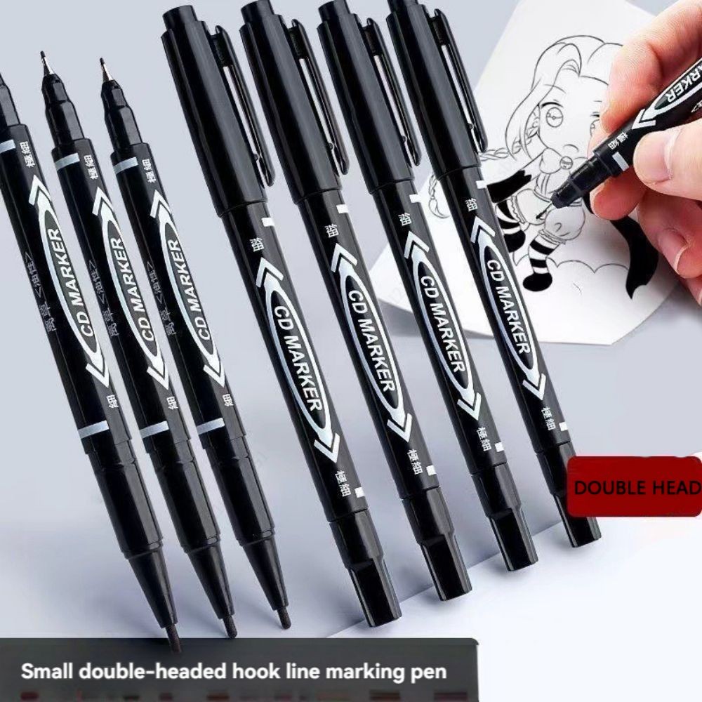 

10 PCS Permanent Markers Pens Manga Waterproof Double Sided Colored Oily Ink Sketch Painting Art School Supplies Stationery
