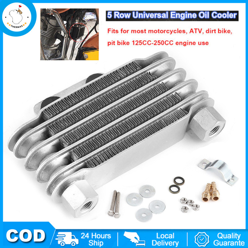 COD Oil Cooler Satria Fu Beat Karbu Pengganti Radiator Pendingin Oli Mesin 5 Baris Engine Oil Cooler