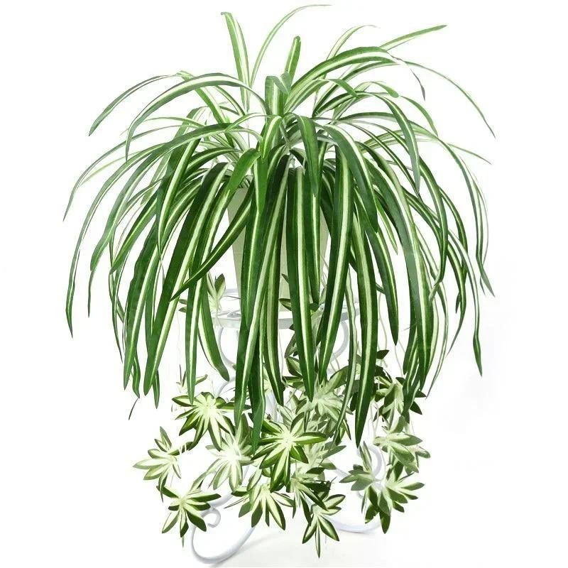 65cm Artificial Plants Wall Hanging  lorophytum Potted Green Plants PVC Fake Plants Simulation Flowe