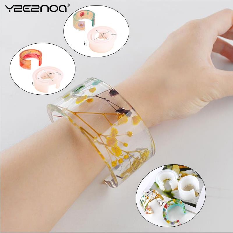 

Dry Flower Epoxy Resin Mold Egg Shaped Bracelet Silicone Mould Open Design Bangle Mould Hand Resin Craft Jewelry Making Mold