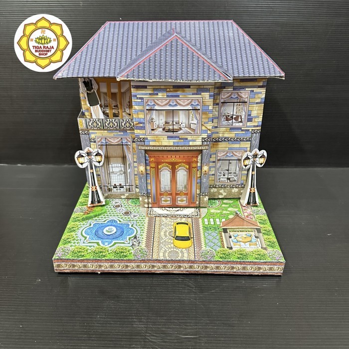 Rumah Kertas Sembahyang Leluhur Cheng Beng Rumah Mini Kecil Mewah
