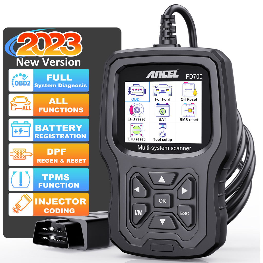ANCEL FD700 OBD2 Scanner for Ford OBD Auto Scanner All System Diagnostic Tool Oil ABS TPMS EPB Reset