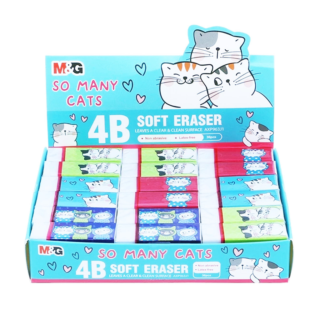 

Eraser 4B M&G AXP963J1 AXP963J2 1 PcsPenghapus So Many Cats Animal
