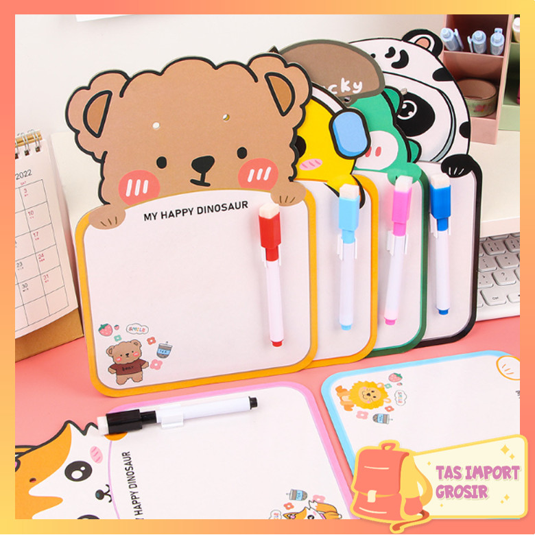 

Tas Import - 5941 Papan Tulis Mini Anak Karakter Lucu / Papan Tulis Anak Free Spidol Bisa Dihapus Dan Tali Gantung / Papan Tulis Mini
