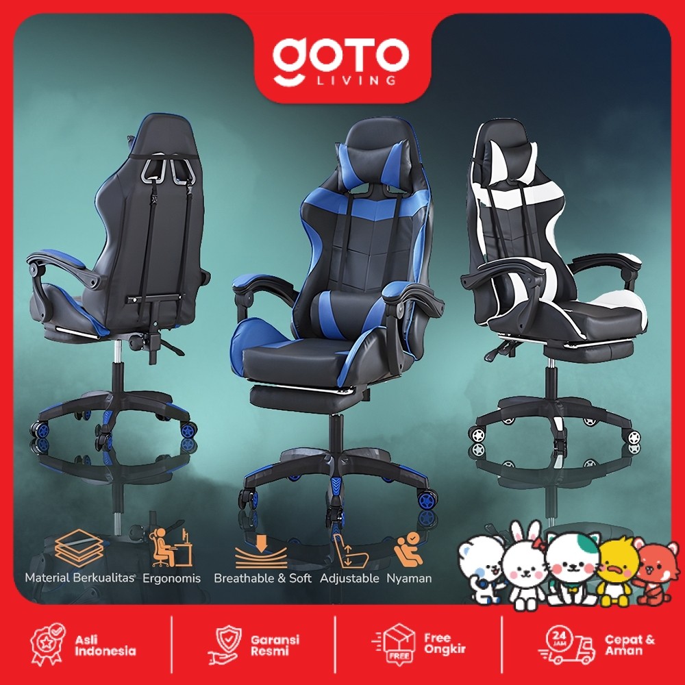 Goto Arcana Kursi Gaming Kantor Belajar Komputer Game Chair Ergonomis