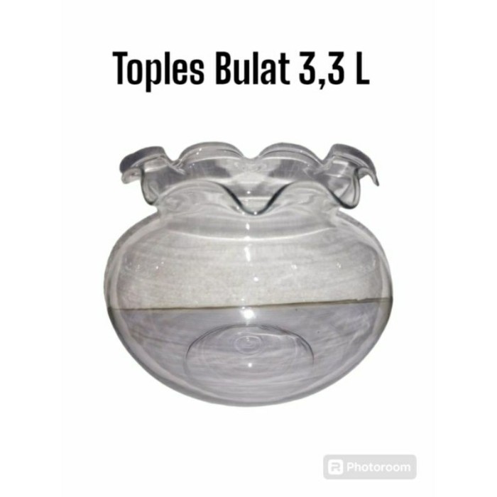 Akuarium bulat kaca 3,5L. Aquarium bulat. toples DLX. - Toples saja