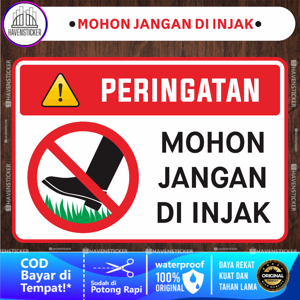 

Stiker Peringatan Mohon Jangan Di Injak Laminasi Kilat