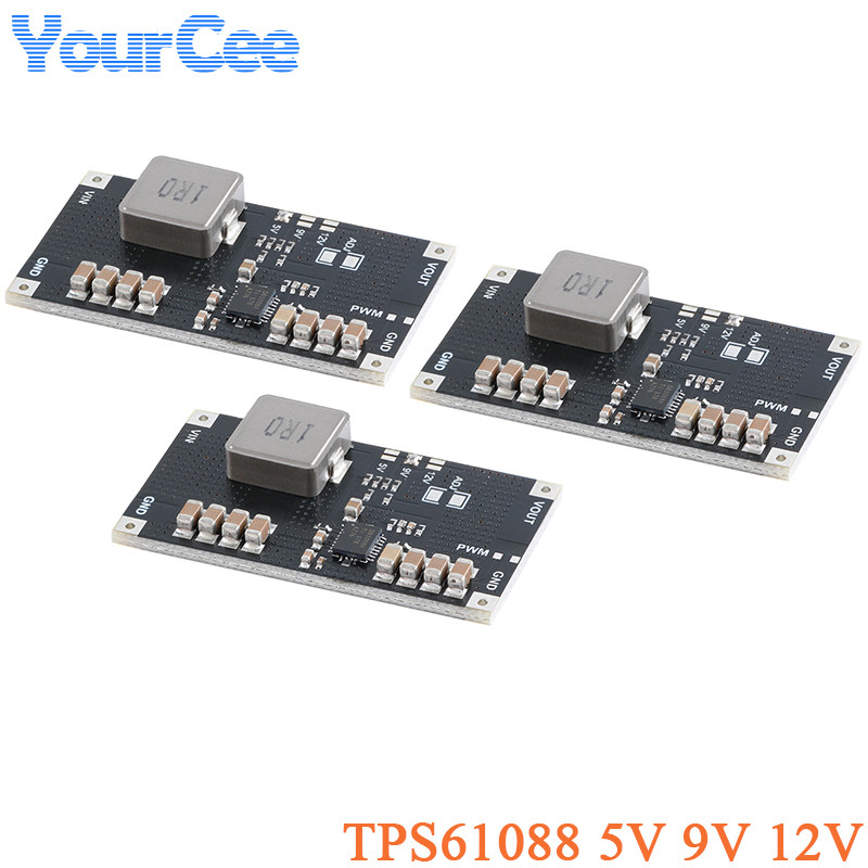 2pcs/1pc TPS61088 DC High Power Lithium Battery Step Up Boost Board Power Supply Module 5V 9V 12V 10