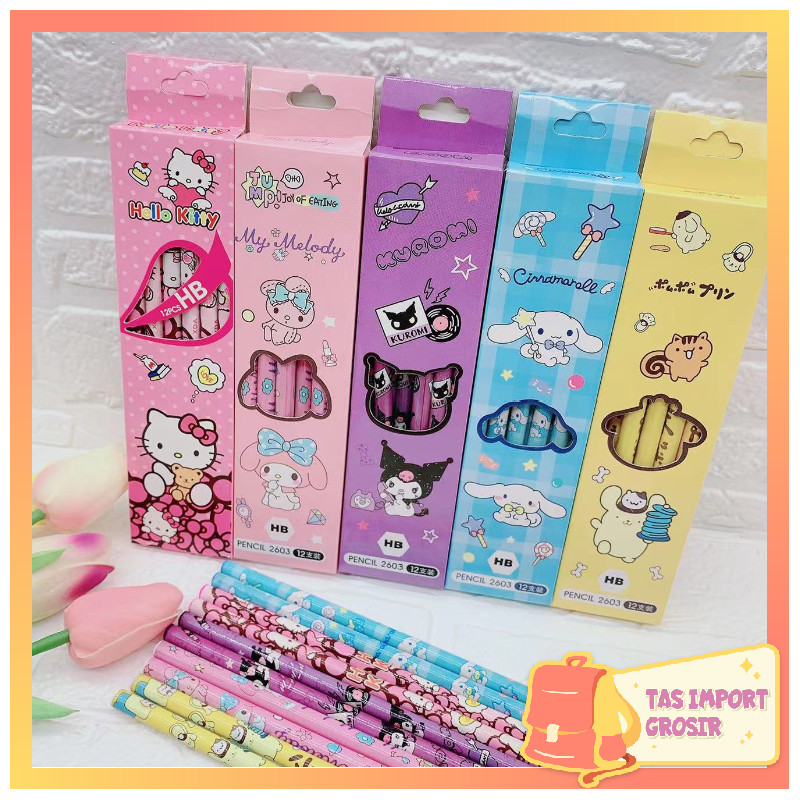 

Tas Import - S6290 Alat Tulis Sekolah Karakter Lucu / Pensil Motif Karakter / Cute Pensil Belajar Isi 12 PCS / Pensil Box Isi 12 PCS