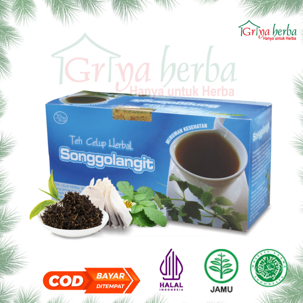 

[ ] - teh celup herbal songgolangit tazakka Isi 20 Kantung Celup Tea Minuman Kesehatan Herbal Bag Daun Songgo Langit