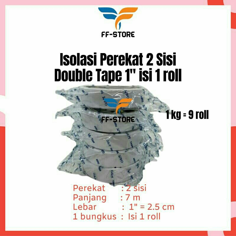 

Double Tape Isolasi Solatip Perekat 2 Sisi Doubletip 1/2" Setengah Inch Doubletip 1/4" Seperempat Inch