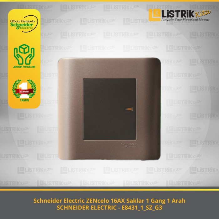 SWITCH SAKELAR ZENCELO SCHNEIDER ELECTRIC/CLIPSAL 20A 1G FULL-FLAT DOUBLE POLE W/NEON - E8431D20_SZ
