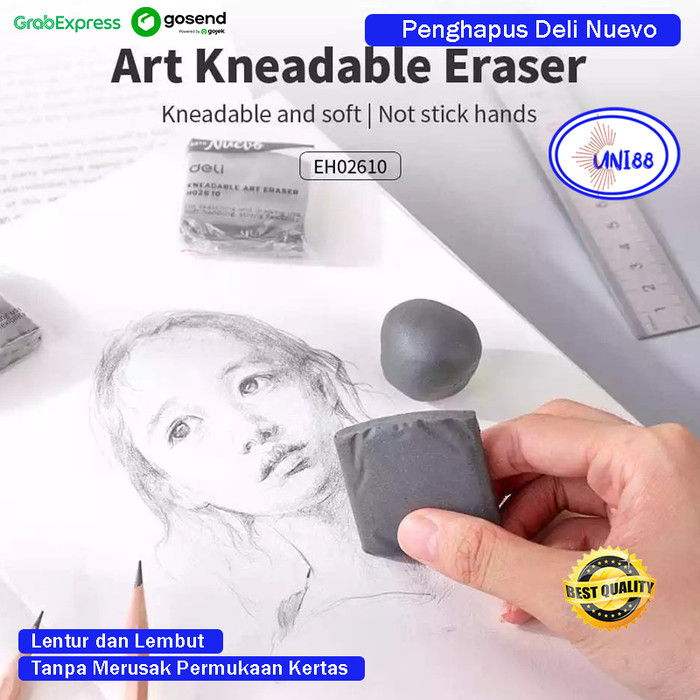 

Penghapus Bersih Deli / Penghapus Pensil Bisa Dibentuk Sesuai Keinginan / Deli School Eraser / ATK Alat Tulis Sekolah Anak Murah