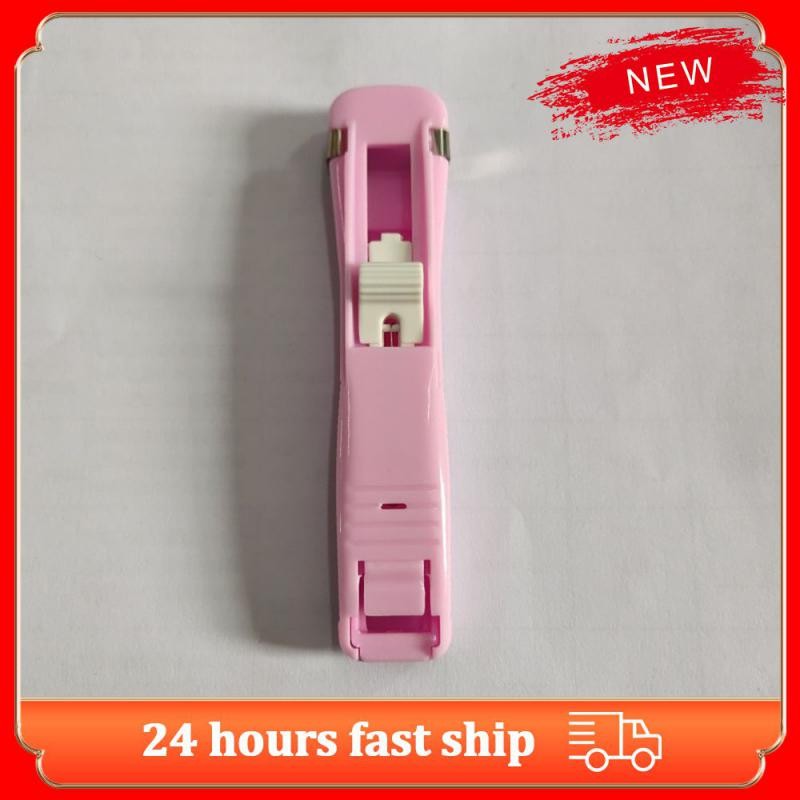 

Push Paper Clip Transparent Pusher Supplement Clamping Paper Pusher Set Fast Clam Clip Dispenser Portable Clip Stapler