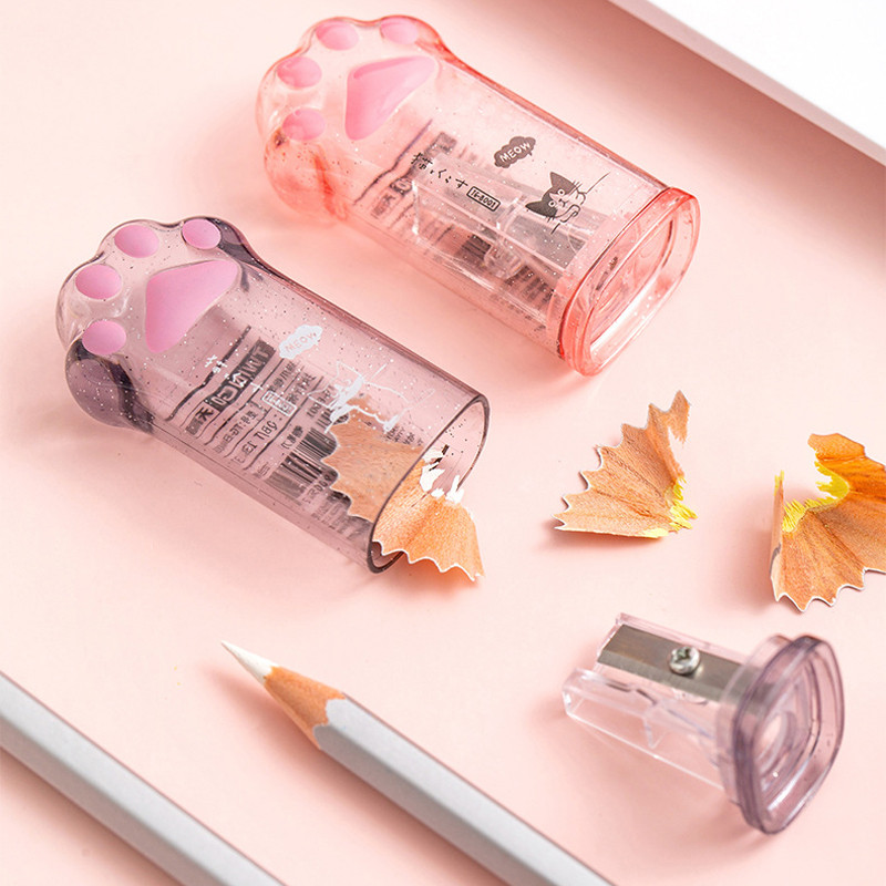 

Cute Cat Paw Pencil Sharpener Kawaii Mini Girl Student Pen Sharpening for Kids Gift Prize Stationery School Supplies