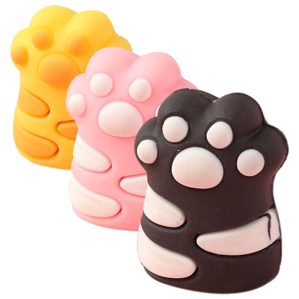 

3 Pcs Desktop Cat Claw Pencil Sharpener Child Student Knife Portable Hand Small Manual Sharpeners Metal Plastic Adorable