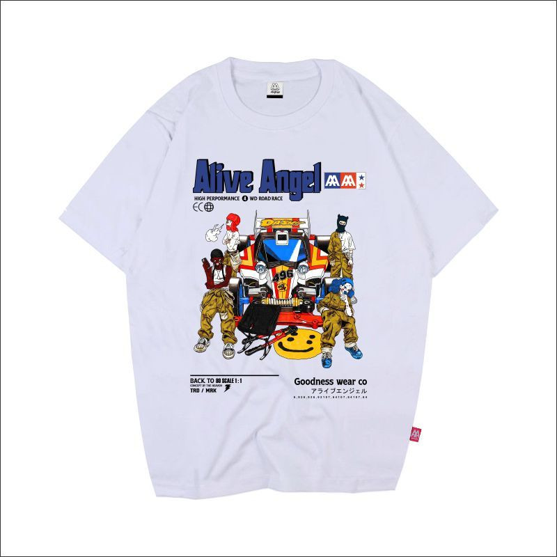 T-Shirt Kaos Baju skena cowok TAMIYA Tees Unisex Tren Lengan Pendek Vintage