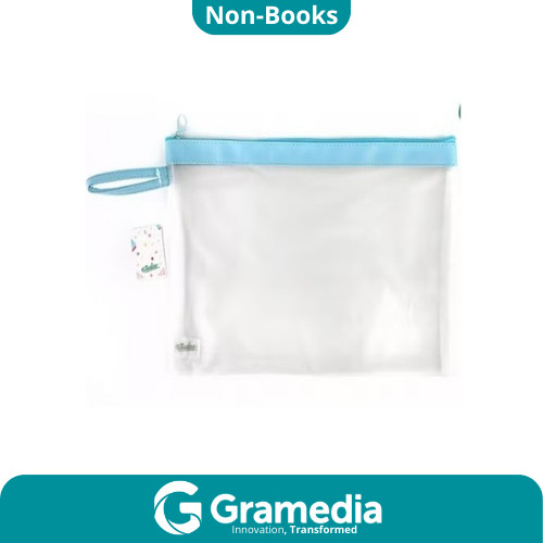 

[Gramedia Cijantung] Estudee Zipper Pocket Pvc Waterproof A4 Blue Eszp99