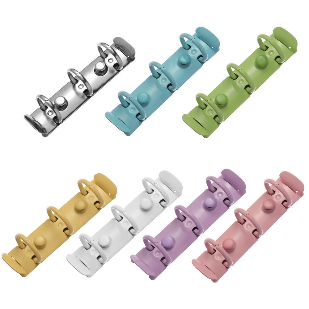 

1PC Colorful Metal Spiral Rings 3 Holes Binder Clip For Diary Planner Binder Clip File Folder Notebook Binding Hoops Stationery