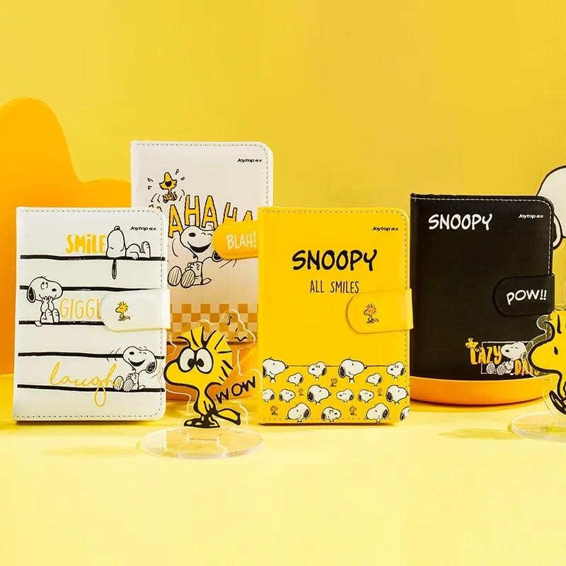 

Cartoon Snoopy Magnetic Buckle Notebook Color Page A6 Pu Cover Diary Office Supplies Student Stationery Wholesale Genuine