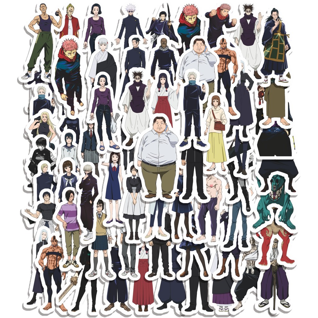 

COD 50 Pcs Stiker Jujutsu Kaisen V3 Lucu Anti Air Untuk Dekorasi Notebook Sepeda Skateboard Handphone DIY