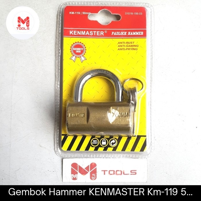 Gembok Hammer KENMASTER 50mm KM-119  - KENMASTER Gembok Anti Maling - Gembok Pagar - Kunci Gembok KE