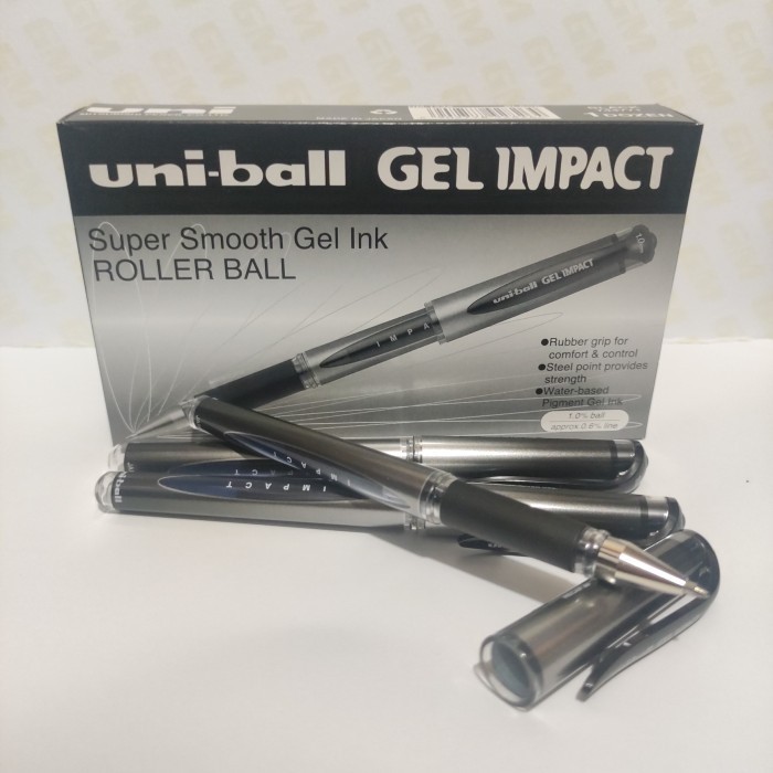 

[ N E W ] Pen Uniball GEL IMPACT 1.0 hitam biru Gelpen - Hitam