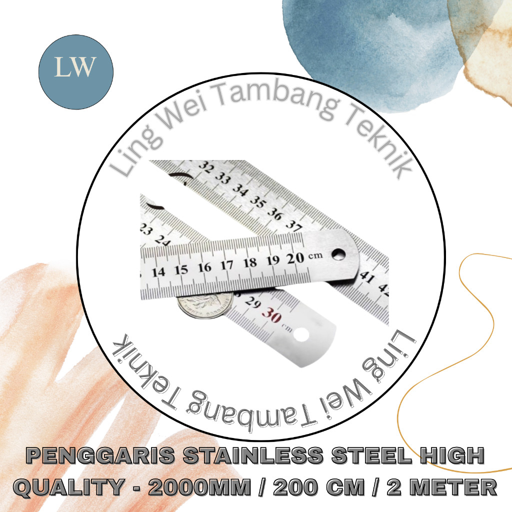 

PENGGARIS STAINLESS STEEL HIGH QUALITY - 2000MM / 200 CM / 2 METER