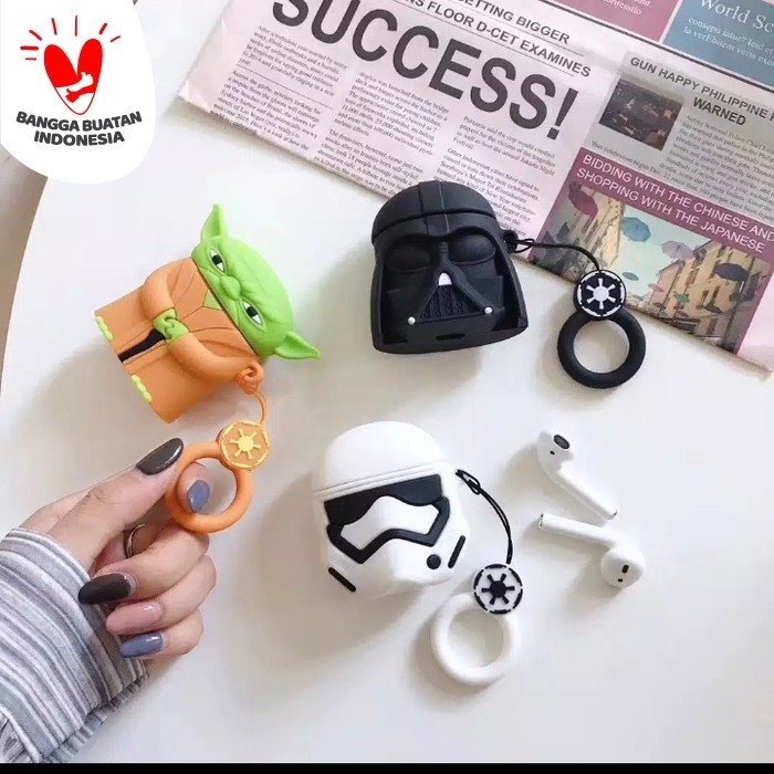 STARWARS AIRPODS 1/2 EARPHONE BLUETOOTH SILICONE CASE - BABY YODA