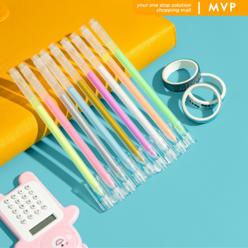 

MVP Pena Glitter Metalik 0.5mm Pulpen Warna Warni Pulpen Gel Warna Pena Pulpen Gel