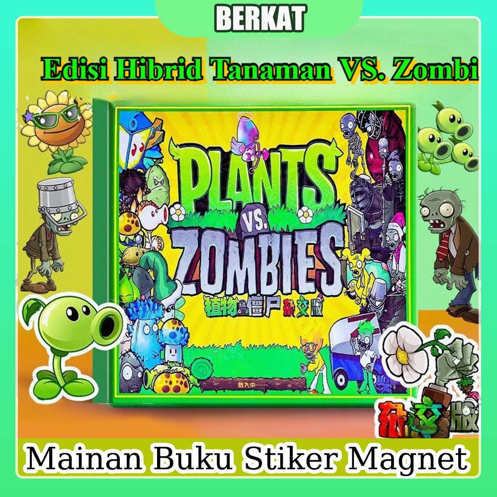 

COD PLANT VS ZOMBIES Magnetic Sticker Book DIY Ukuran Jumbo Untuk Anak Cowok/ Mainan Buku Stiker Magnet Anak Motif Zombies Lucu