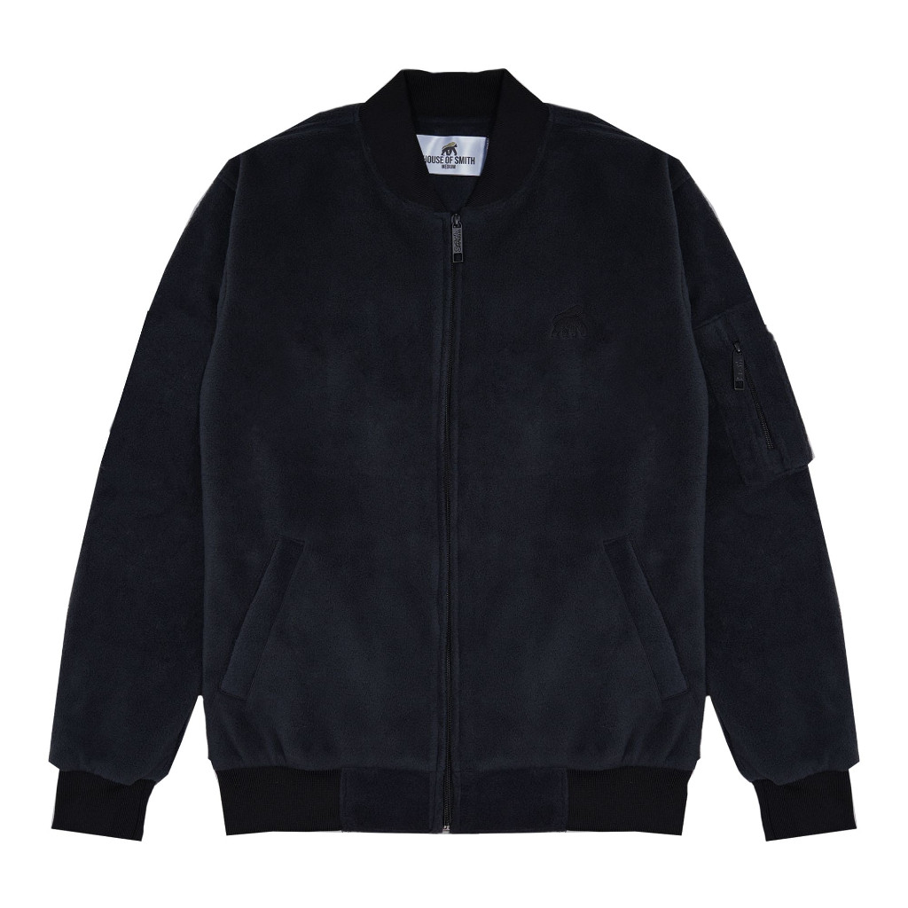 PROMO House of Smith Jaket Bomber Pria - Bomen Black #5