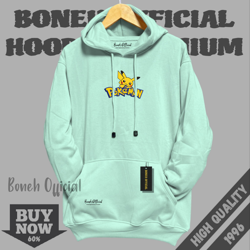 Jaket Pria Sweater Hoodie Warna Mint Original Bahan Tebal Brand Distro Kota Bandung Gambar Kartun Po