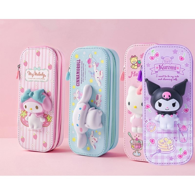 

Tempat Pensil Squishy Sanrio Dua Susun Pen Holder Squishy Double