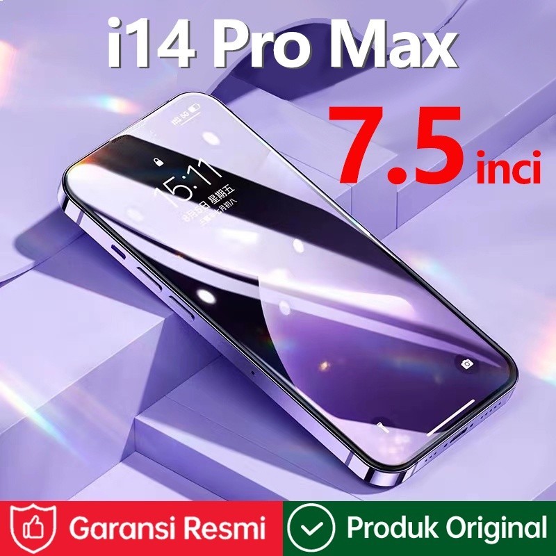 【Bisa COD】Phone i14 Pro Max Handphone Asli 7.5Inci 12GB RAM+512GB ROM HD Kamera Dual SIM Dual 5G WiF