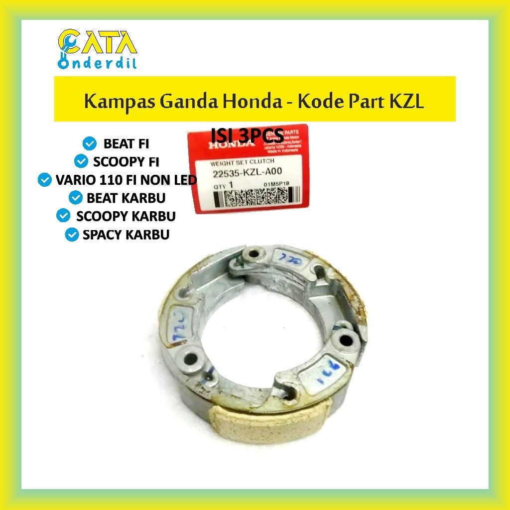 Kampas Ganda KZL, Beat Fi Original HGP, Kampas Ganda Kopling Beat, F1