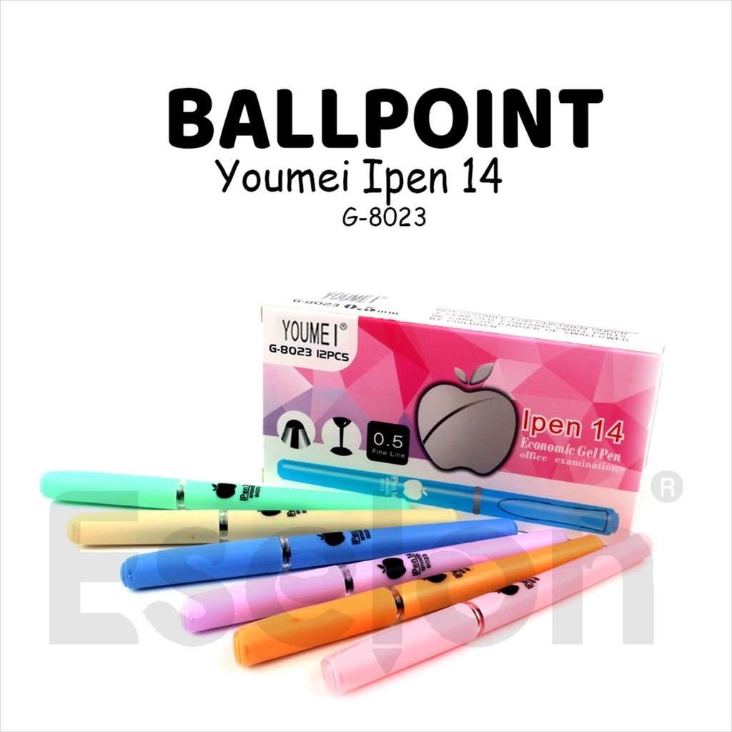 

12pcs Pulpen Gel Pastel Youmei G-8023/ 1pack Pulpen Gel Ipen 14