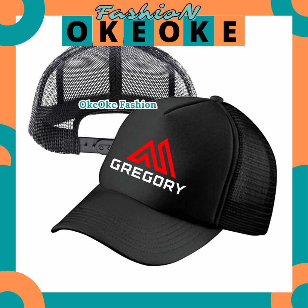 OkeOke Fashion Topi Trucker GREGORY - Topi Distro GREGORY Logo - Topi GREGORY Premium - Topi Pria De