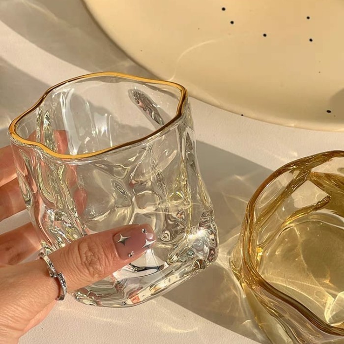 Gelas Kaca Twist Whisky Wine Drinking Glass Premium