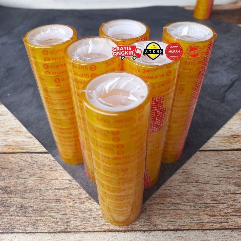 

SUPREME 10 yard Isolasi kadoTIPIS/lakban kado