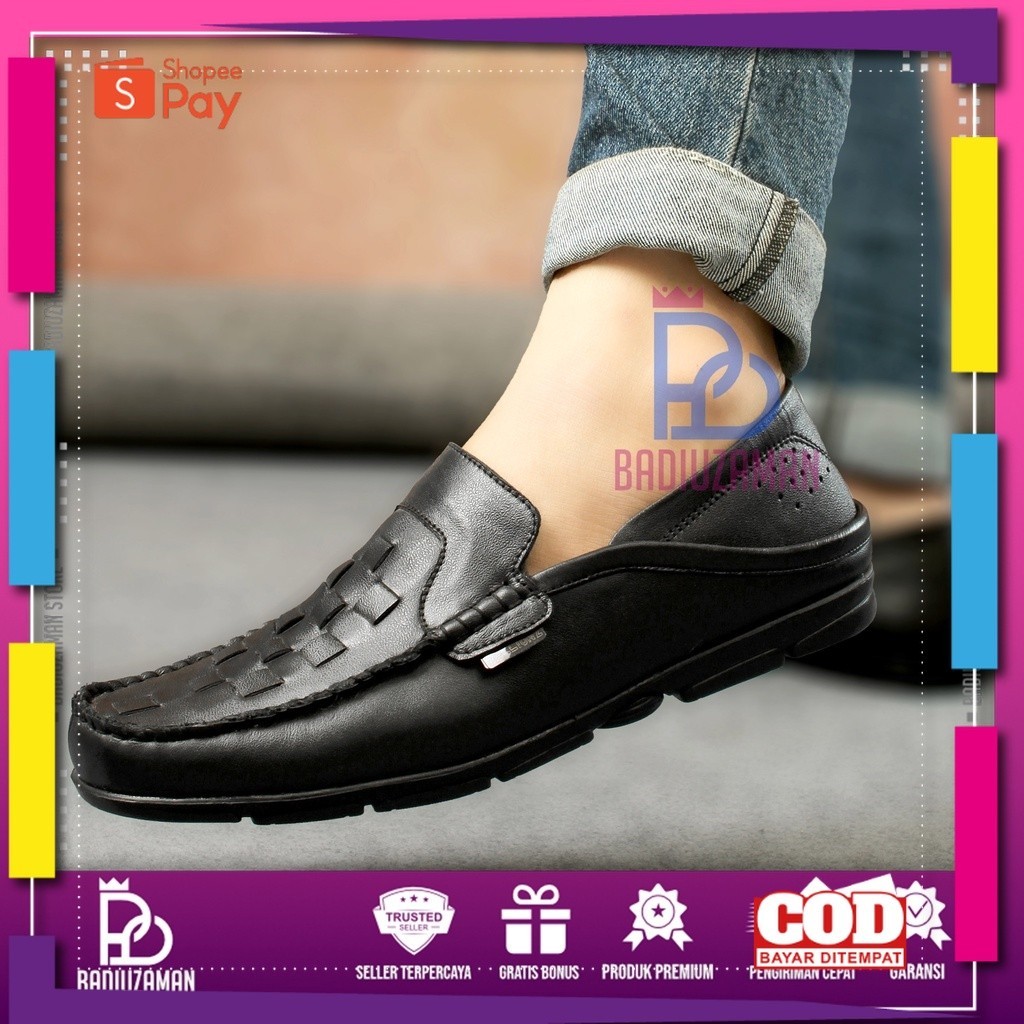 UKURAN SIZE 37 38 39 40 41 42 43 44 45 / SMKA - Sepatu Kulit Pria Original Sepatu Kantor Gereja Nika